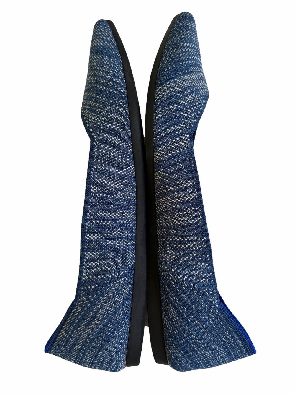 Rothys Womens The Point Flat Indigo Heather Blue Knit Size 10 Washable EUC - Picture 11 of 16
